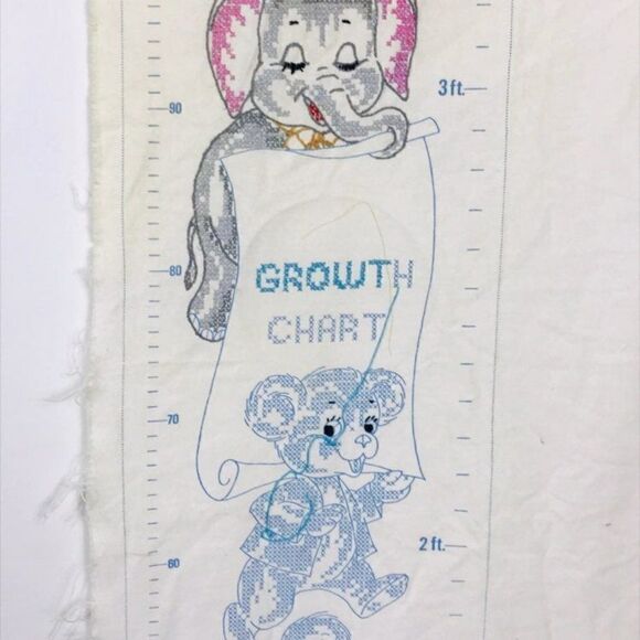 Growth Chart Unfinished Embroidery Vintage - Picture 4 of 7
